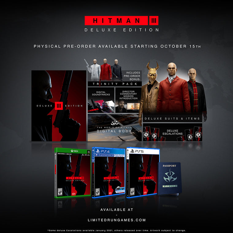 NOW AVAILABLE: Physical Deluxe Editions of IO Interactive's HITMAN 3!