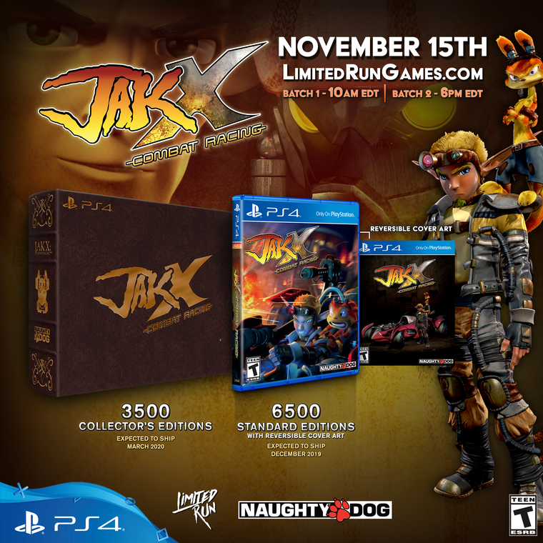 Jak X: Combat Racing will be available in physical format for the PlayStation 4!