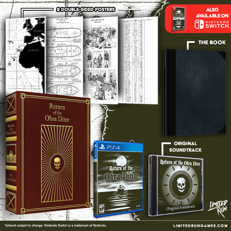 Return of the Obra Dinn will get a physical run on PS4 and Switch this Friday.
