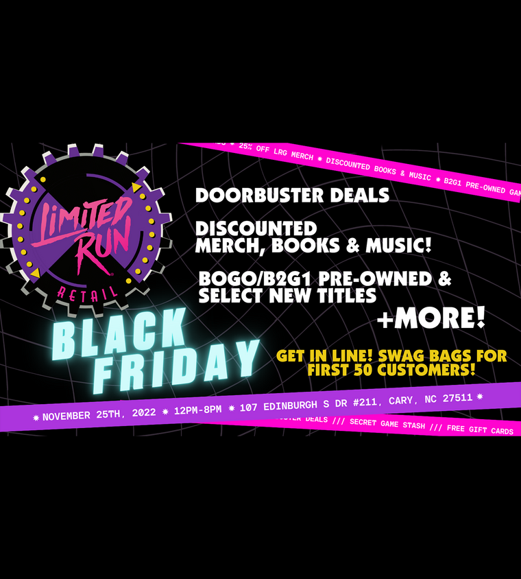 Black Friday Deals Ahead at Limited Run Retail