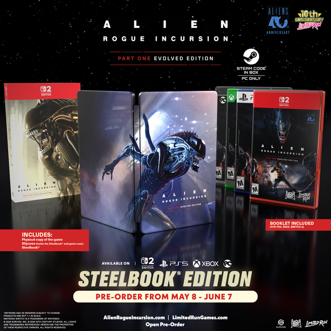 Alien: Rogue Incursion Evolved Edition - SteelBook Edition (Switch 2, PS5, Xbox, PC)