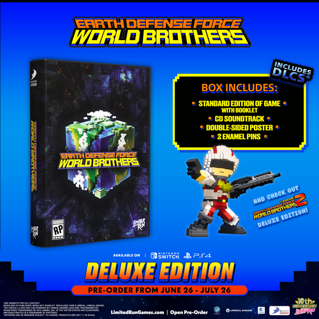 EARTH DEFENSE FORCE:WORLD BROTHERS Deluxe Edition (Switch, PS4)