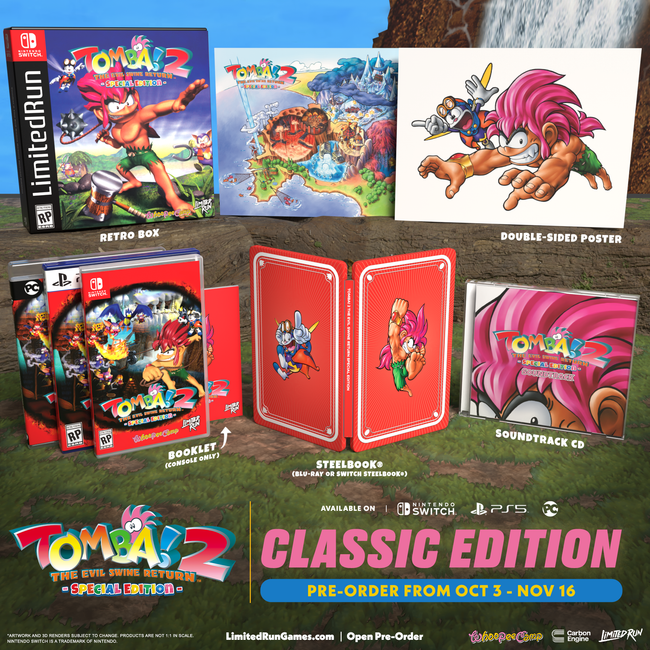 Tomba! 2: The Evil Swine Return Special Edition Classic Edition (Switch, PS5, PC)