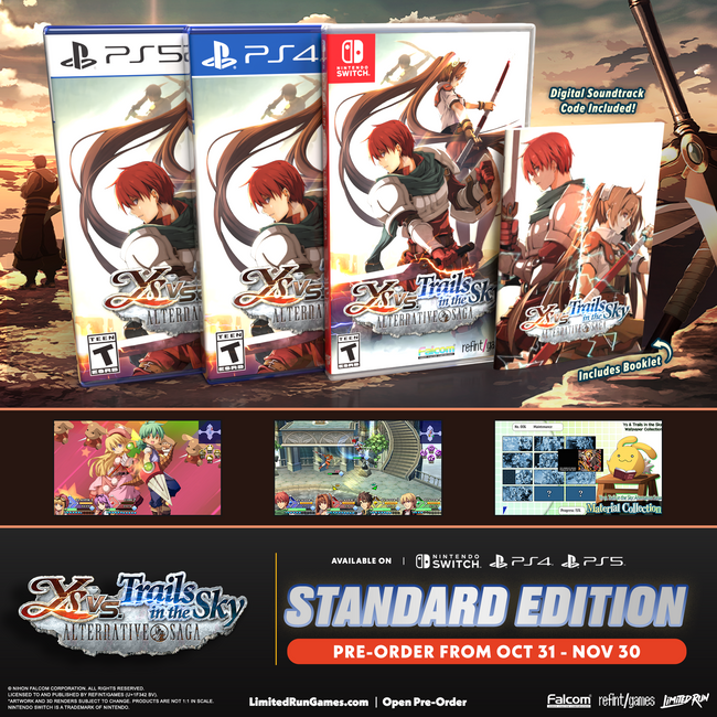 Ys vs. Trails in the Sky: Alternative Saga Standard Edition (Switch, PS5, PS4)