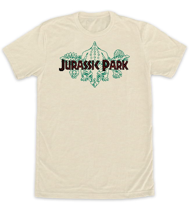 Jurassic Park Triceratops Pixel T-Shirt