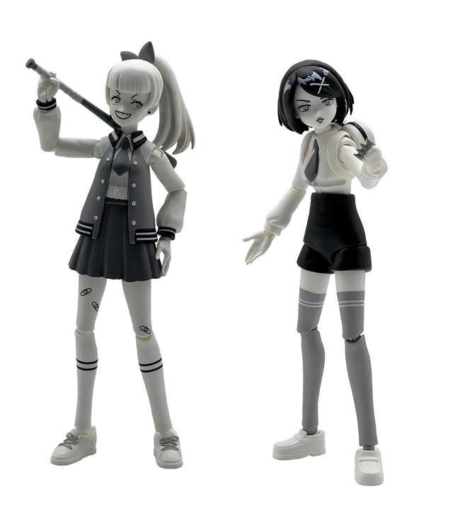 River City Girls 2 Figure Sets Black & White