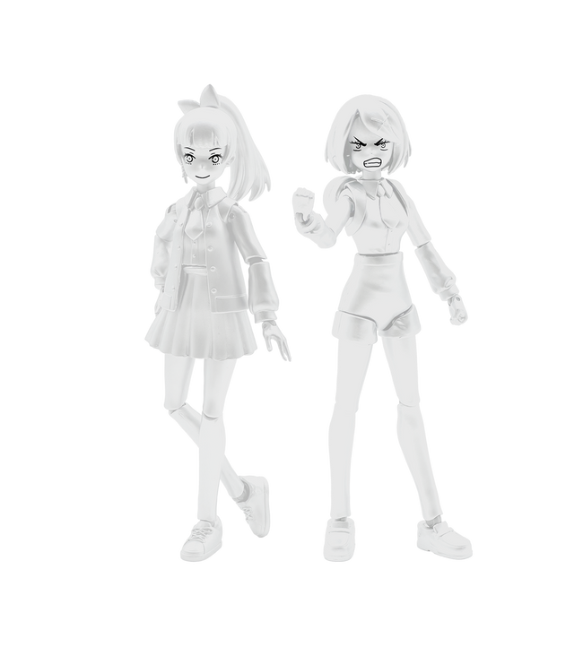 River City Girls 2 Figure Sets White